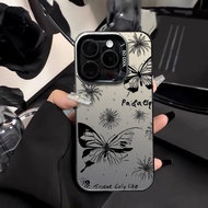 Phone Phone Case Phone Protective Case Hard TPU Shockproof ins Wind Fireworks Hand-Painted Butterfly