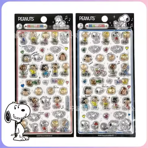 1/4pcs Japanese Snoopy 3d Relief Crystal Sticker Cute Diy Mobile Phone Decoration Sticker Student Ha