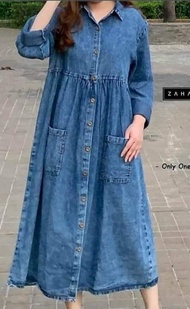 ONE_MOSLEM APPAREL Naura Long Tunik / Pakaian Tunik Long Terbaru Dan Trendy / Tunik Model Kekinian /