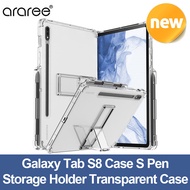 Araree Galaxy Tab S8เคส S Pen ที่ใส่ของโปร่งใสเคสป้องกันเกาหลี