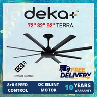 【 FREE SHIPPING 】 Deka + TERRA 72'' / 82" / 92" 8 Aluminium Blades 16 Speeds + Reverse with Remote C