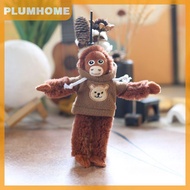 PLUMHOME Cartoon Gorilla Soft Stuffed Doll Chimpanzees Monkey Plush Toy Pendant Keychain Backpack Ca