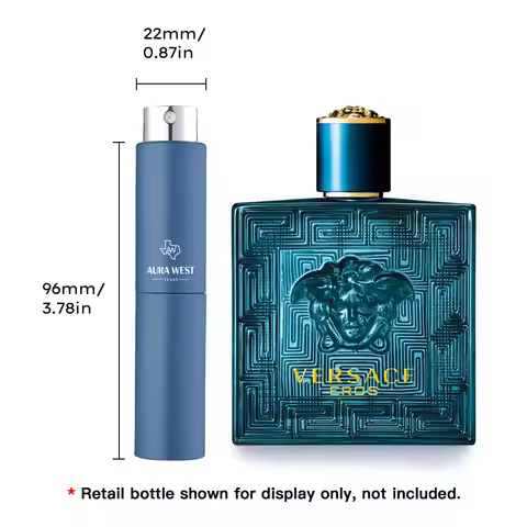 Versace - Eros EDT Spray for Men Travel Spray (5ml), Genuine Fragrance Decant, Not Original Bottle, 