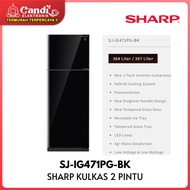 SHARP Kulkas 2 Pintu 364 Liter J-Tech Imverter Low Watt SJ-IG471PG-BK