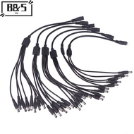 【B&S Dec】 1Pc CCTV Security Camera 1 DC Female To 2/3/4/5/6/8 Male Plug Power Cord Adapter Connector