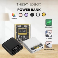 20000mAh Magnetic Power Bank Fast Charging Portable Charger 4 Built-in Wires LED Flashlight 3C Certi