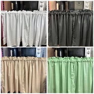 Plain Kitchen Sink Curtain (Non-Ring Rod Pocket Curtains) Half Curtain Semi Canadian Cotton
