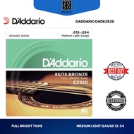 D'ADDARIO EZ920 85/15 BRONZE ACOUSTIC GUITAR STRING 12-54 MEDIUM LIGHT/GITAR AKUSTIK/STRING GITAR/ZOSO MUSIC SABAH