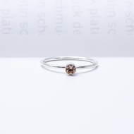 Beauty Minimal แหวนประจำวันเกิด แหวนเงินแท้ 925 Silver Jewelry แหวนเสริมดวง ประดับพลอยคริสตัล 3066