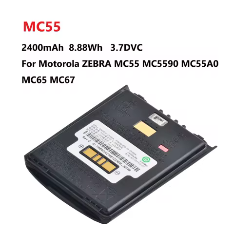 MC55 2400mAh 3.7V Replacement Battery For Motorola Zebra MC55 MC55A0 MC5590 MC56 MC65 MC659B MC67 82
