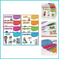 Nan 8Pcs English Parts Of Speech Teaching Posters Educational Grammar Poster Language Learning Tool 