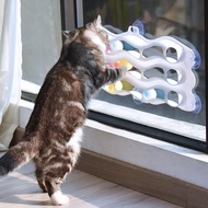 貓吸盤軌道球自動逗貓棒吸盤逗貓墻面玩具貓咪玩具球小貓自嗨用品
