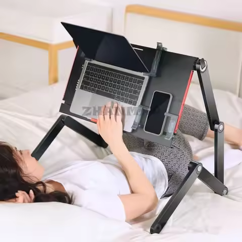 Lying Flat on The Bed, Laptop Desk, Foldable Tablet Stand, Adjustable and Movable, Writing Desk for 