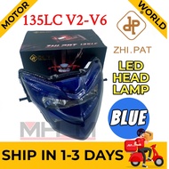 ZHIPAT YAMAHA LC135 V2-V6 LED HEAD LAMP LAMPU DEPAN BLUE BIRU