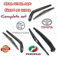 Car Rear Wiper With Arm Complete Set Rain Wipes Proton Perodua Toyota Avanza Exora Axia Myvi Viva Kelisa Kenari Kancil