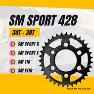 SM SPORT 428 REAR SPROCKET - SMSPORT E110 SM SPORT 110R SM110 SM E110 NEW OLD 34T35T36T37T38T SPOKET