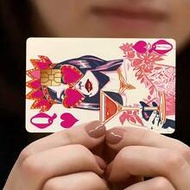 Pink Heart Queen Playing Card Design Credit Card Sticker, Suitable For EBT, Transportation, Keys, Cr
