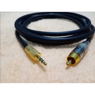 3.5MM STEREO AUX CABLE TO RCA JACK MALE 1-3 MTR