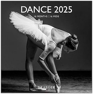 Large Wall Calendar 29 x 29 cm 2025 - September 2024 to December 2025 - Dance