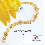 RANTAI TANGAN FESYEN STAMPING USED EMAS TULEN 916 GELANG TANGAN PRELOVED EMAS 916 FASHION USED GOLD 