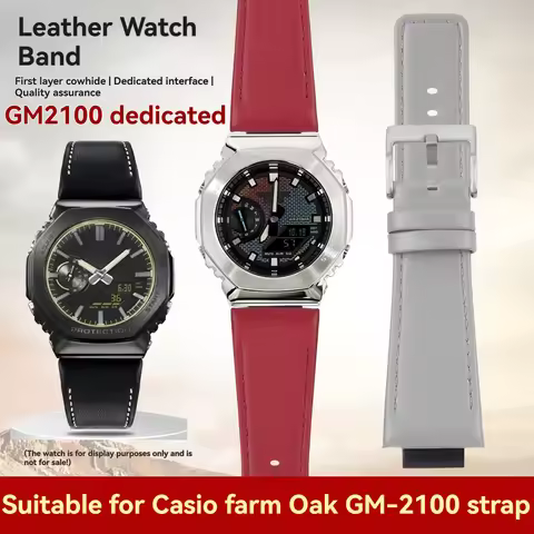 GM2100 Genuine leather strap For Casio G-SHOCK GA-2100 GA-2110 GM-2100 Cowhide Watchband men Bracele