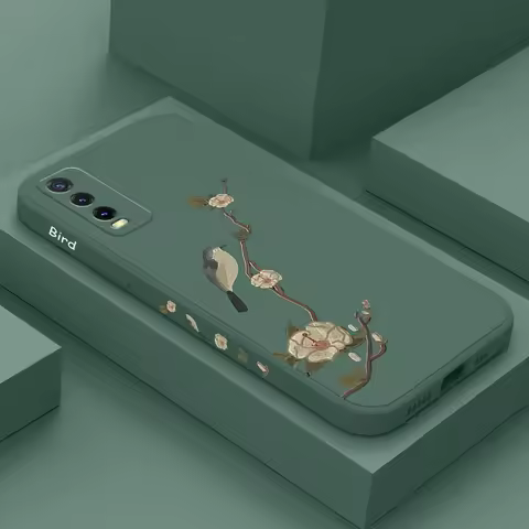 Bush Bird Phone Case For VIVO Y20 Y12 Y22 Y02 Y76 Y30 Y50 Y33 Y35 Y76 Y95 Pro 4G 5G Silicone Cover