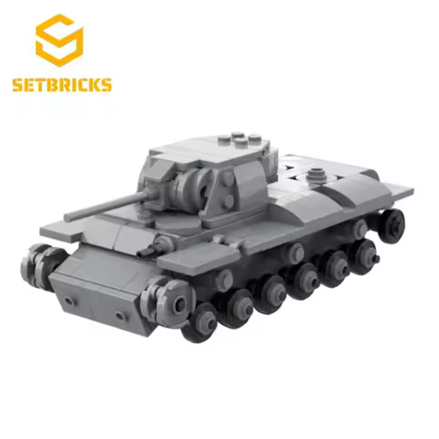 SETBRICKS MOC KV-1 Soviet Heavy Tank Building Blocks DIY Military Classic Collection Bricks Model To