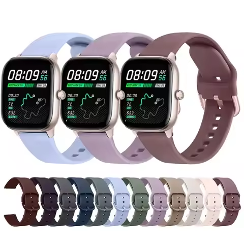 20mm Soft Silicone Strap For Amazfit GTS 4 2 Mini/GTS 3 /GTS 2e Band For Amazfit Bip 3 Pro/Bip U Pro