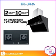 {COMBO} Elba Cooker Hood EH-Q9129ST(BK) / EHQ9129STBK + ELBA 2 Burners Built-in Glass Hob EGH-F9542G