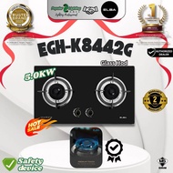 ELBA EGH-M8442G(BK) 4.8kW 2 Burner Built In Glass Hob / Gas Stoves / Glass Stove / 8442 BLACK (Free 