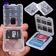 Portable 8 in 1 Multipurpose Plastic Transparent Cell Phone SIM SD Card Organizer Box Travel Easy Carrying Waterproof Dustproof Camera Memory Cards Boxes