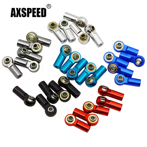 AXSPEED 8Pcs Metal CW Thread M3 Ball Head Tie Rod End Joint for 3Racing Sakura D4 AWD RWD 1/10 RC Sp