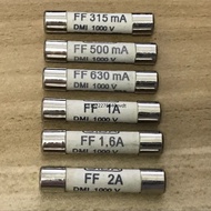 10pcs Fast Acting Ultra Rapid Ceramic Fuse FF315mA 0.315A  FF500mA  FF630mA  FF1A 1A FF1.6A 1.6A FF2