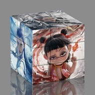 哪吒魔童闹海 Nezha Magic Cube 3x3 Puzzle Toys for Kids Stress Relief High Value Educational Brain Teaser G