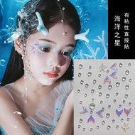 Mermaid Makeup Sticky New Products Personal Stickers Children Performance 10y Stickers Stage Beads T
