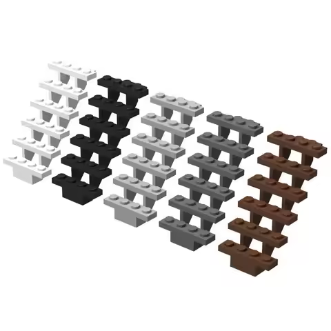 Staircase 7x4x6 30134 MOC Building Blocks Black/Grey/Brown/White DIY City Street Scene Bricks Toys C