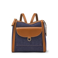 Fossil Parker Mini Backpack Saddle Denim Leather Tas Wanita-ZB1922-423
