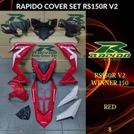 RAPIDO COVER SET RS150R/RS150 V2 V3 WINNER150 (8) RED  (STICKER TANAM/AIRBRUSH) COVERSET