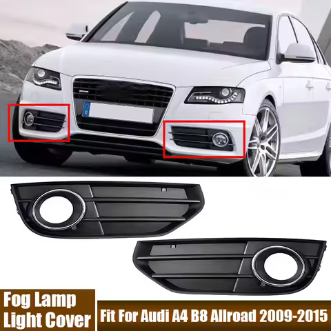 Car Accessories Front Bumper Fog Light Cover Fit For Audi A4 B8 Allroad 2009-2015 Fog Lamp Shell #8K