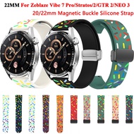 For Zeblaze Vibe 7 Pro 22mm Straps Silicone Replacement Wristbands For Zeblaze Beyond 2 Stratos GTR 2 Btalk 2 Watchband Bracelet