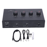 2 Channel Microphone Amplifier USB 5V DC Powered 48V Phantom Power for Dynamic Condenser Mic Guitar