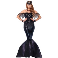 M-XL ฮาโลวีนชุดแม่มดเงือกคอสเพลย์เครื่องแต่งกายชุดราตรี Halloween mermaid witch costume cosplay stag