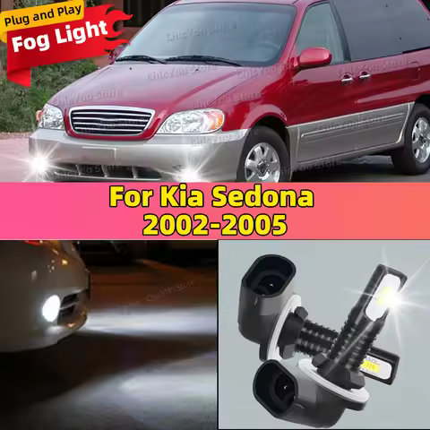 20000LM Auto Fog Lamps Canbus Car Fog Lights 6000K White 12V For Kia Sedona 2002 2003 2004 2005 5-Mi