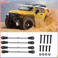 1qiwan-my Alomejor Sustainable Control Link Rod Set for TrunkRacing Truck 1/10 RC Model  Black Metal
