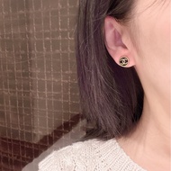 Small Round Epoxy Earrings Design Double Agate Earrings