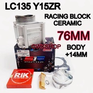S1R BLOCK LC135 Y15ZR RACING CERAMIC BLOCK 76MM 78MM BODY 14MM S1R BLOCK LC135
