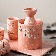Japanese Style Sake Cup Sake Pot White Porcelain Set Household Restaurant Pot Warming Vessel for Small Wi