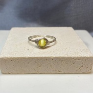 999純銀/足銀/ 貓眼石編織戒指