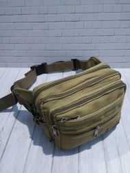 Tas Pinggang Kanvas Pria Import/waistbag pria import-JAYAMAKMURID