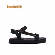Timberland Women's Bailey Park Webbing-Strap Sandals Wide Black Nubuck